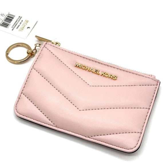Michael Kors Handbags - Michael Kors Jet Set Travel Small Top Zip Coin Pouch with ID Holder Powder Blush